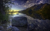 Amazing sunrise at the lake wallpaper 2560x1600 jpg