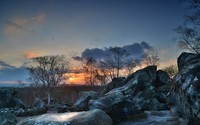 Beautiful sunset over the rocks [2] wallpaper 2560x1600 jpg