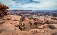 Horseshoe river bend in Grand Canyon wallpaper 1920x1200 jpg