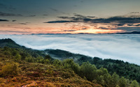 Low clouds over mountains wallpaper 1920x1200 jpg