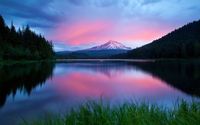 Mountain lake at dusk wallpaper 1920x1080 jpg