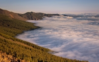 Mountain peaks above the clouds wallpaper 1920x1200 jpg
