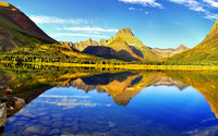 Mountain reflecting in the lake wallpaper 2560x1600 jpg
