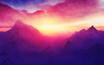 Mountain sunrise Wallpaper