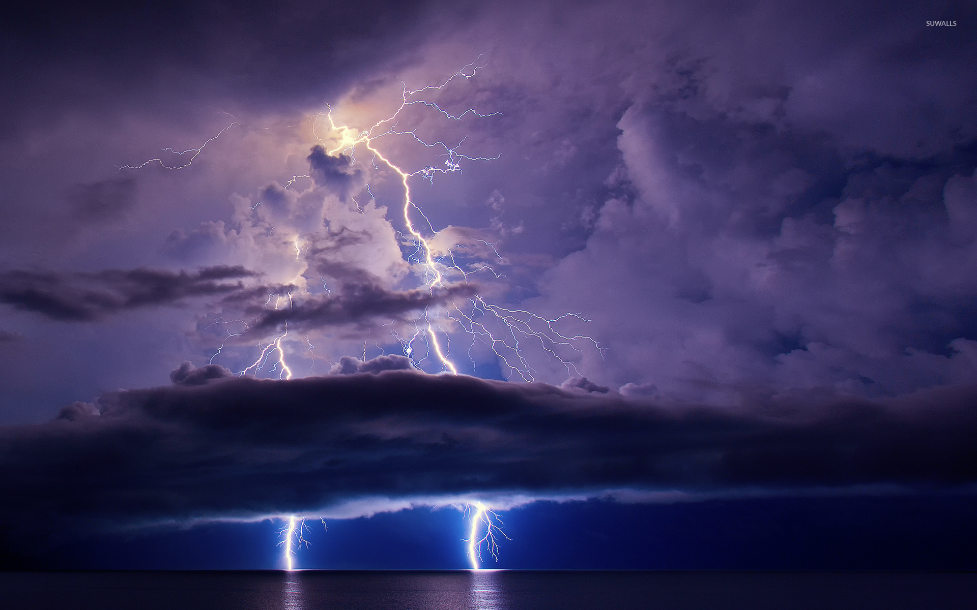 Purple Storm Clouds Wallpaper Nature Wallpapers
