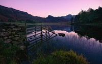 Purple sunset at the lake wallpaper 2560x1600 jpg