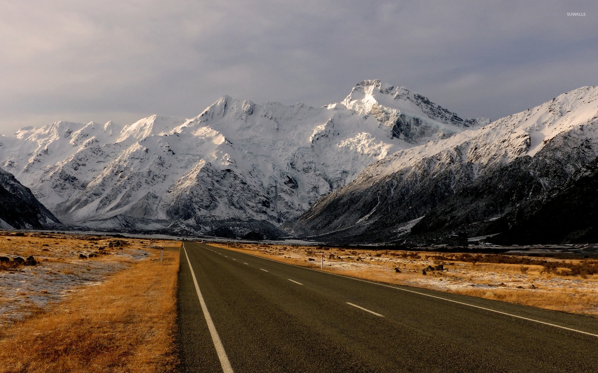 Road towards the snowy mountains [3] wallpaper - Nature wallpapers - #43771