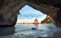 Rocky arch by the water wallpaper 1920x1200 jpg