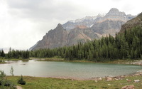 Rocky mountains by the lake wallpaper 1920x1080 jpg