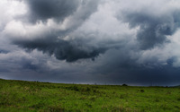 Storm clouds over the field wallpaper 2880x1800 jpg