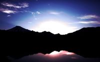 Sunrise reflection in the mountain lake wallpaper 1920x1200 jpg