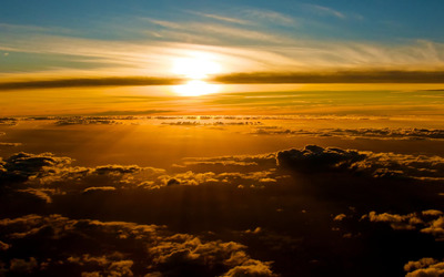 Sunset above the clouds [2] Wallpaper