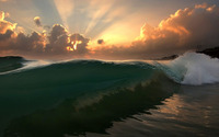 Sunset over the wave wallpaper 2880x1800 jpg