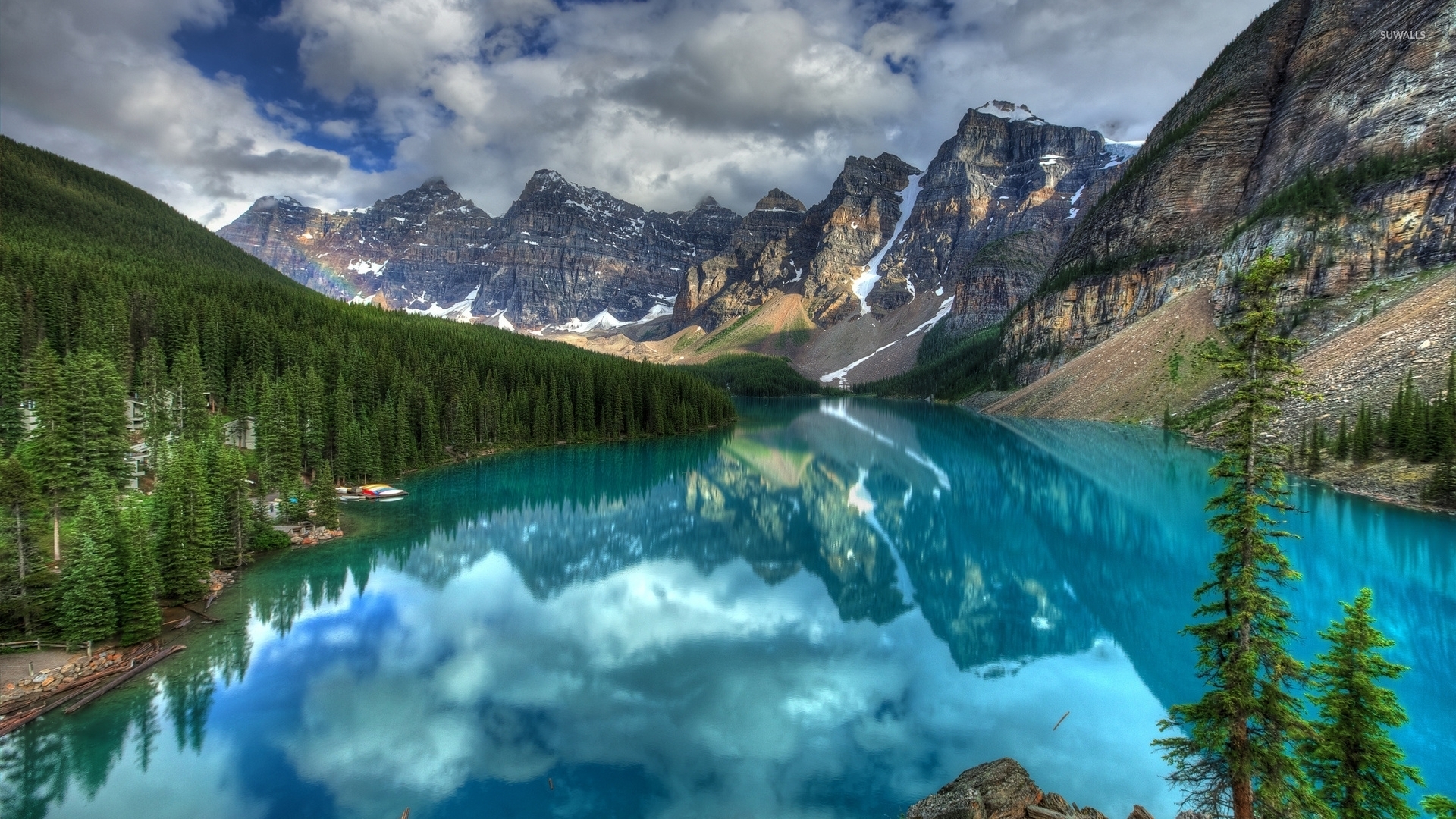 Turquoise lake in Banff National Park wallpaper - Nature wallpapers ...