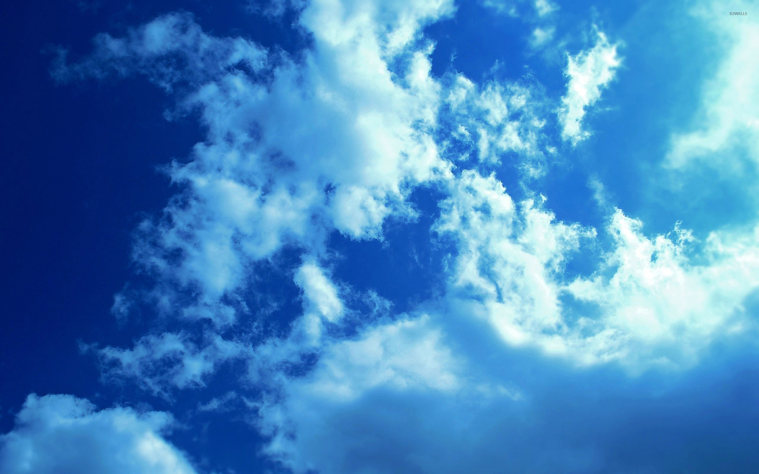 White clouds and blue sky wallpaper - Nature wallpapers - #28522