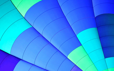 Blue hot air balloon Wallpaper