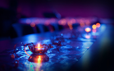 Candles on a table wallpaper