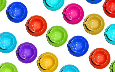 Colorful cups wallpaper