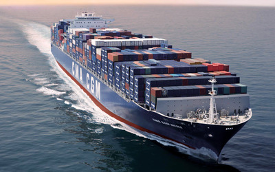 Container ship wallpaper