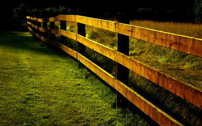 Countryside fence wallpaper