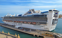 Cruise ship in harbor wallpaper 2560x1600 jpg