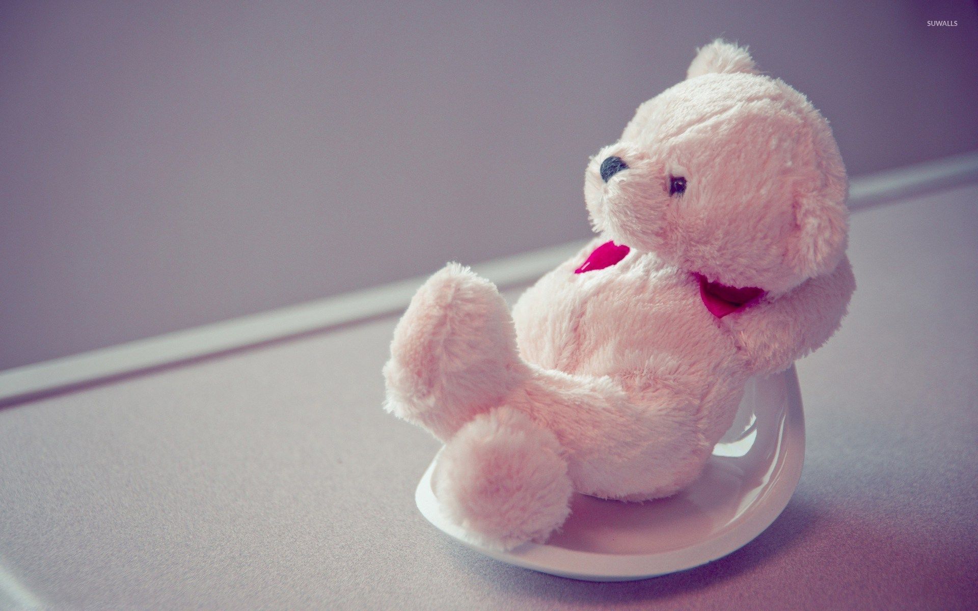 Fluffy teddy bear relaxing wallpaper