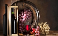 Grapes and wine wallpaper 1920x1200 jpg