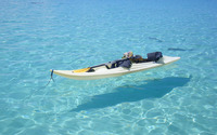 Kayak on clear ocean water wallpaper 2560x1600 jpg