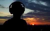 Listening to music at sunset wallpaper 1920x1200 jpg