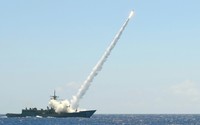 Rocket launched from a military boat wallpaper 1920x1080 jpg