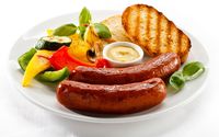 Sausage breakfast wallpaper 2560x1600 jpg