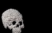 Skull made of pills wallpaper 1920x1200 jpg