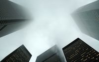 Skyscrapers in the fog wallpaper 1920x1200 jpg