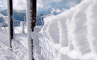 Snowy fence [2] wallpaper 1920x1080 jpg