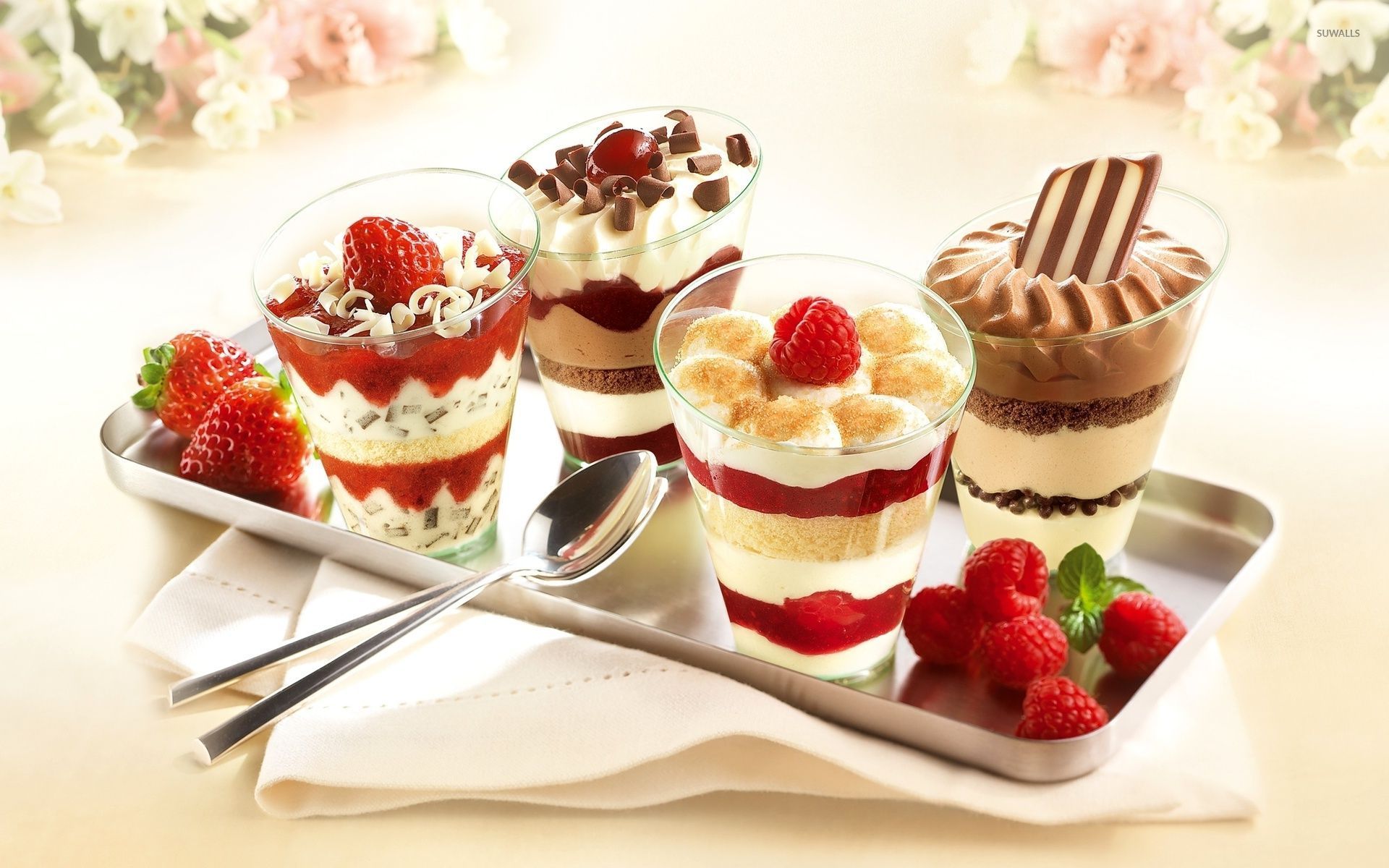 Strawberry and chocolate dessert wallpaper - Photography ...