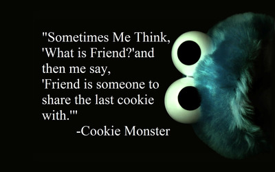 Cookie Monster about friends wallpaper