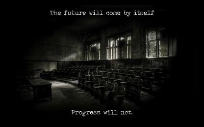 The future vs. progress wallpaper