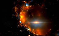 Asteroids near the stormy nebula wallpaper 2560x1600 jpg