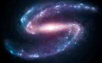 Barred spiral galaxy wallpaper 2560x1600 jpg