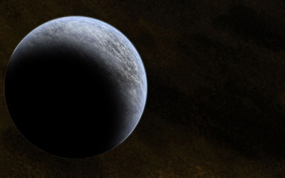 Gray planet in the brown universe Wallpaper