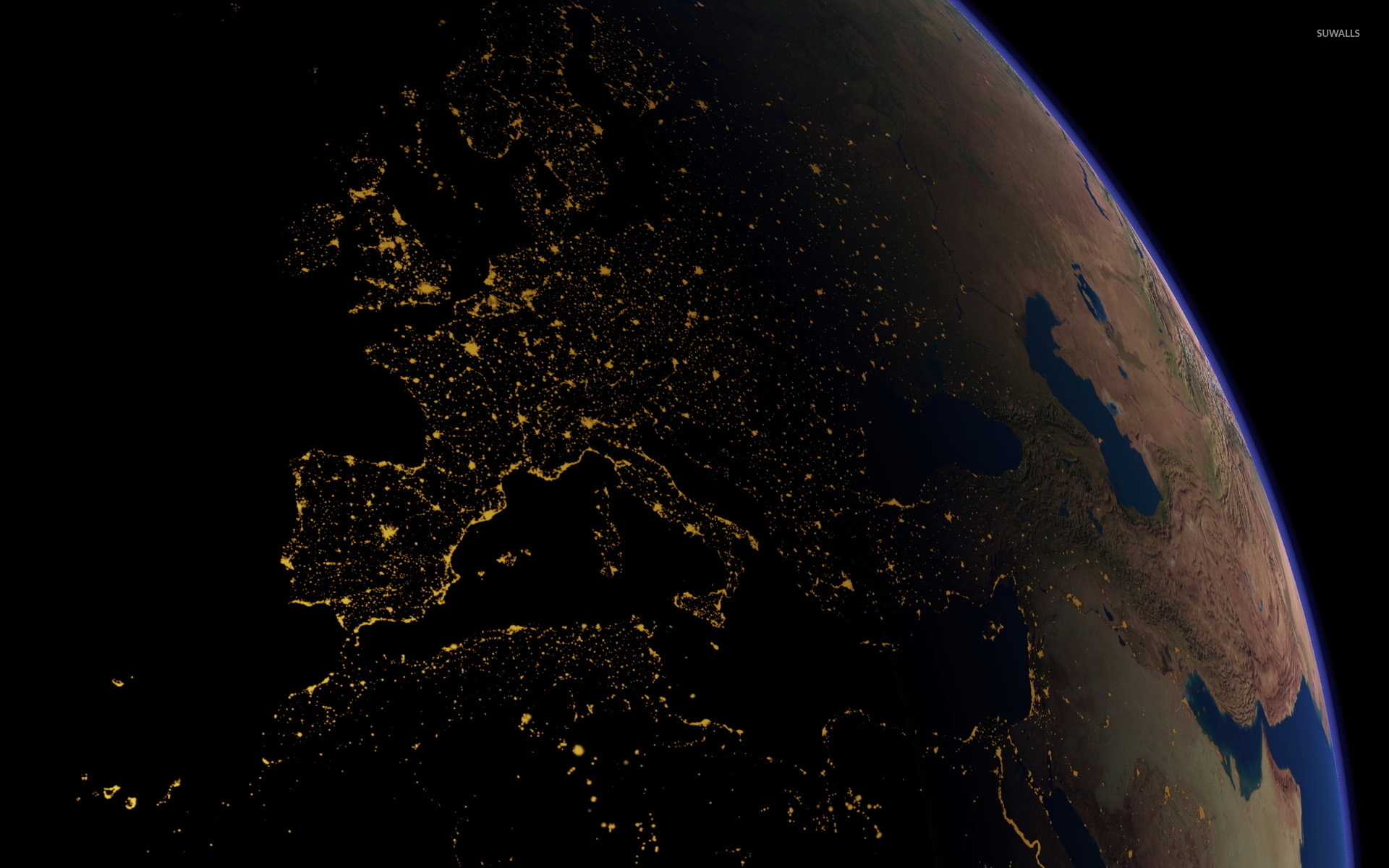 Ночи евразии. Вид земли из космоса. Красивый вид из космоса. Ночная земля. Европа из космоса ночью.