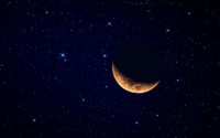 Moon and stars wallpaper 2560x1600 jpg