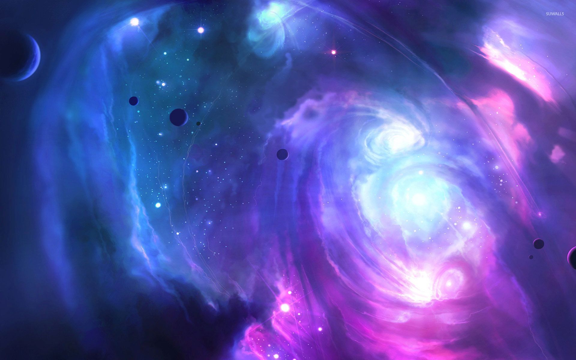 Pink and blue galaxy wallpaper - Space wallpapers - #53724