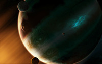 Planet and its moons wallpaper 2560x1600 jpg