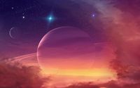 Planet in the clouds wallpaper 1920x1200 jpg