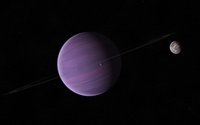 Planetary ring orbiting the purple planet wallpaper 3840x2160 jpg