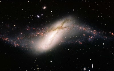 Polar-ring galaxy wallpaper