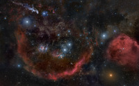 Red nebula [3] wallpaper 1920x1200 jpg