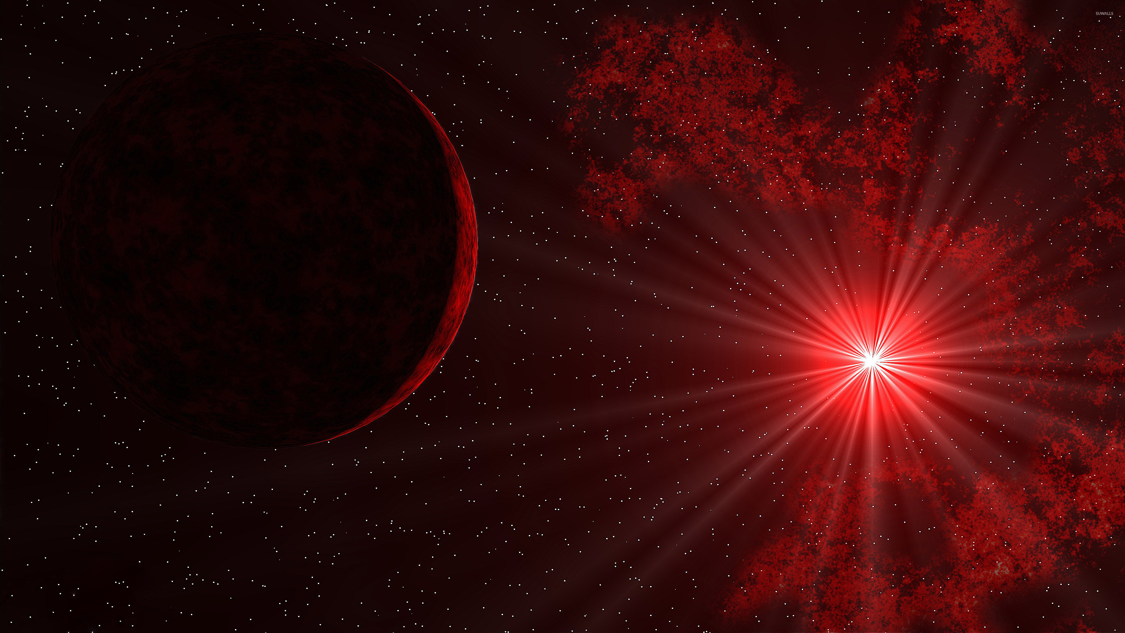 Sunlight through red  space  wallpaper Space  wallpapers 