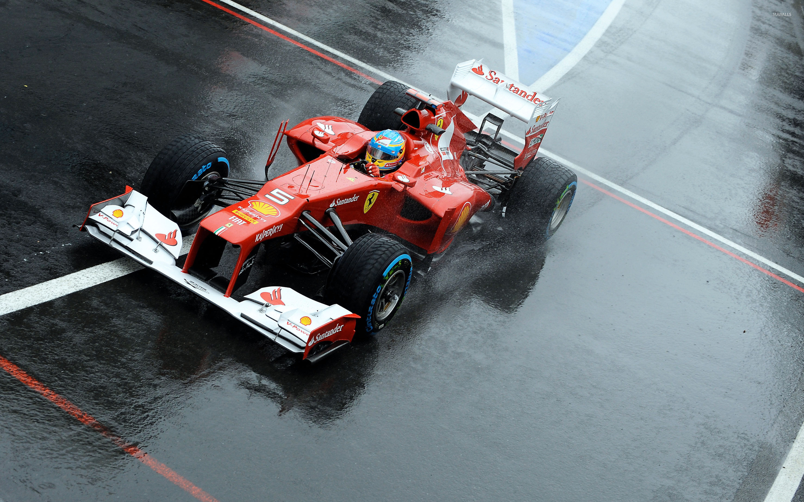 Fernando Alonso during a race in a Scuderia Ferrari wallpaper - Sport  wallpapers - #47724
